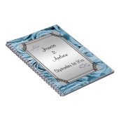 Blue Rozen & Diamond Wedding Rings Guest Book Notitieboek (Rechterzijde)