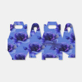 Blue Rozen Floral Pattern Gable Favor Box Bedankdoosjes (Uitgevouwen)