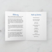 Blue Rozen Funeral Programme | Memorandum Bedankkaart (Binnen)