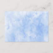 Blue Rozen Gold Floral Weddenschap Enclosure Card Informatiekaartje (Achterkant)