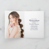 Blue Rozen Gold Glitter Quinceañera Foto (Binnen)