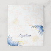 Blue Rozen Gold Marble Gevouwen Plaats Kaart Plaatskaartje (Buitenkant ongevouwen)