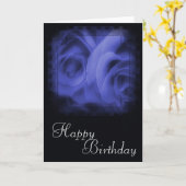 Blue Rozen Happy Birthday Kaart Design 1 (Gele Bloem)
