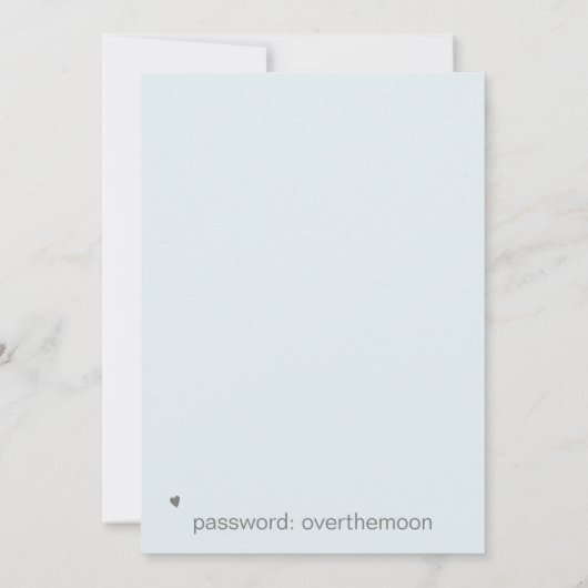 *~* Blue Rozen Heart AR6 QR WEDDING BEWAREN de DAT Kaart (Achterkant)