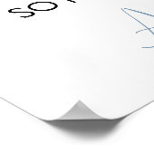 Blue Rozen Hortensia's Geen Zitplan Trouwen Poster (Hoek)