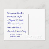 Blue Rozen Invitation-customize Aankondigingskaart (Achterkant)