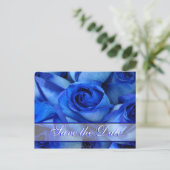 Blue Rozen Invitation-customize Aankondigingskaart (Staand voorkant)