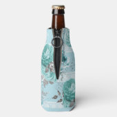 Blue Rozen Lace Luxury Flesjeskoeler (Fles Achterkant)