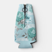 Blue Rozen Lace Luxury Flesjeskoeler (Achterkant)