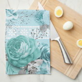 Blue Rozen Lace Luxury Theedoek (Quarter Fold)