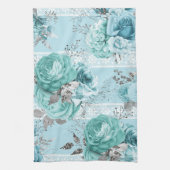 Blue Rozen Lace Luxury Theedoek (Verticaal)