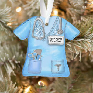 Blue Rozen Nurse Acryl Ornament