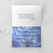 Blue Rozen Sympathy-customize Kaart (Binnen)