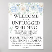  Blue Rozen Unplugged Wedding Ceremony Poster (Voorkant)