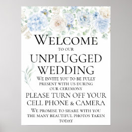  Blue Rozen Unplugged Wedding Ceremony Poster