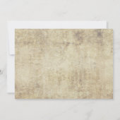 Blue Rozen Vintage huwelijksuitnodiging Kaart (Achterkant)