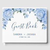 Blue Rozen Wedding Gastenboek (Voorkant)