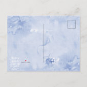 Blue Rozen Wedding Postponement Aankondigingskaart (Achterkant)