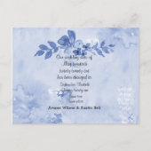 Blue Rozen Wedding Postponement Aankondigingskaart (Voorkant)