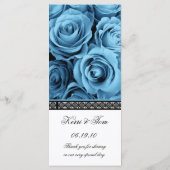 Blue ROZEN Wedding Program aangekondigd Programmakaart (Achterkant)