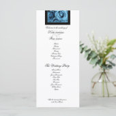 Blue ROZEN Wedding Program aangekondigd Programmakaart (Staand voorkant)