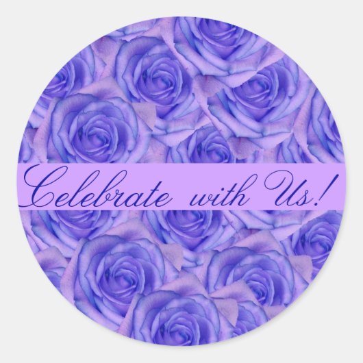 Blue Rozen Wedding Sticker (Voorkant)