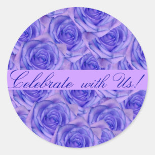 Blue Rozen Wedding Sticker