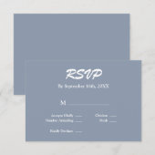 Blue RSVP-kaart RSVP Kaartje (Voorkant / Achterkant)