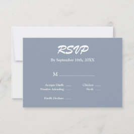 Blue RSVP-kaart RSVP Kaartje