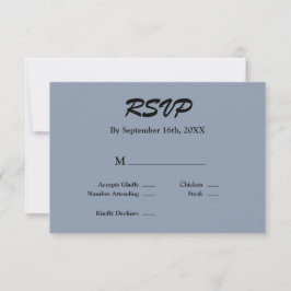 Blue RSVP-kaart RSVP Kaartje
