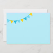 Blue Rubber Duck 3 foto Verjaardag Uitnodiging (Achterkant)