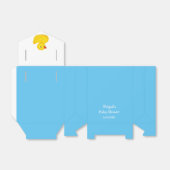 Blue Rubber Duck Baby shower gepersonaliseerd Bedankdoosjes (Uitgevouwen)