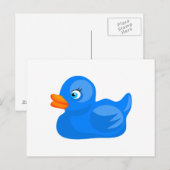 Blue Rubber Duck Briefkaart (Voorkant / Achterkant)