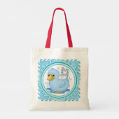 Blue Rubber Duck Canvas tas (Achterkant)