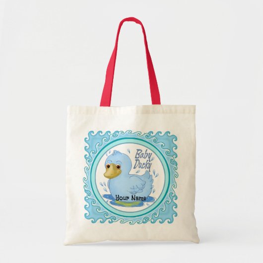Blue Rubber Duck Canvas tas (Voorkant)