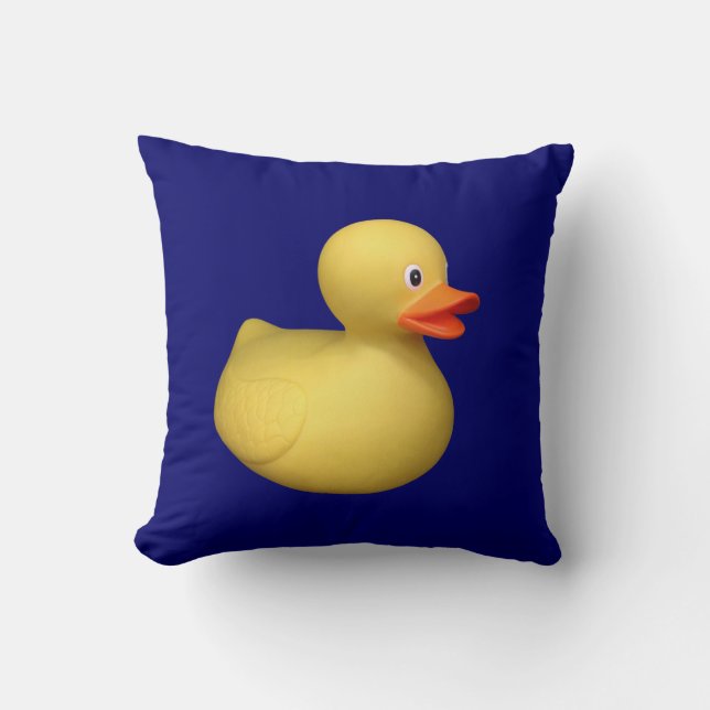 Blue Rubber Duck Pillow Kussen (Voorkant)