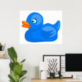 Blue Rubber Duck Poster (Thuiskantoor)