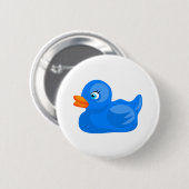 Blue Rubber Duck Ronde Button 5,7 Cm (Voorkant /achterkant)