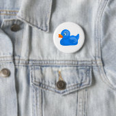 Blue Rubber Duck Ronde Button 5,7 Cm (In situ)