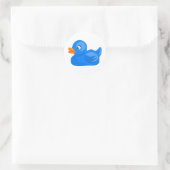 Blue Rubber Duck Ronde Sticker (Tas)