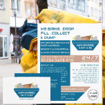 Blue Rubbish Skip Design, Skip/Dumpster Company Flyer<br><div class="desc">Blauw vuilnisontwerp, Skip/Dumpster Company Adverteren broers door de opslag van het Visitekaartje.</div>