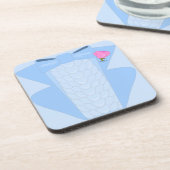 Blue Ruffle Prom King Tuxedo Drankjes Onderzetter (Linkerzijde)