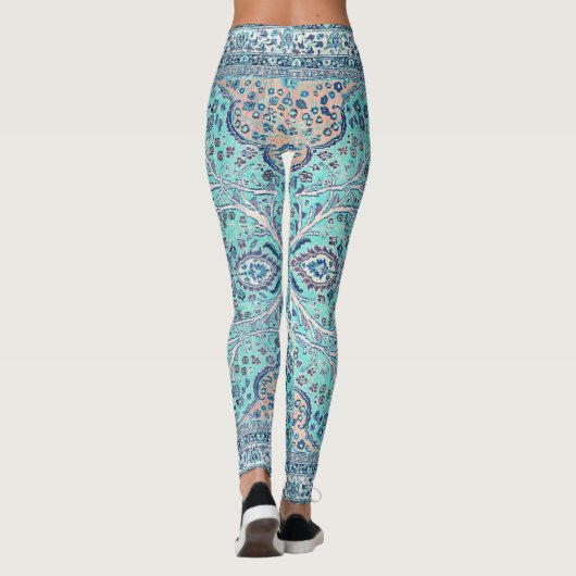  Blue Rug Pattern Leggings (Achterkant)