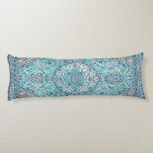  Blue Rug Pattern Lichaamskussen (Achterkant)