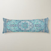  Blue Rug Pattern Lichaamskussen (Voorkant)