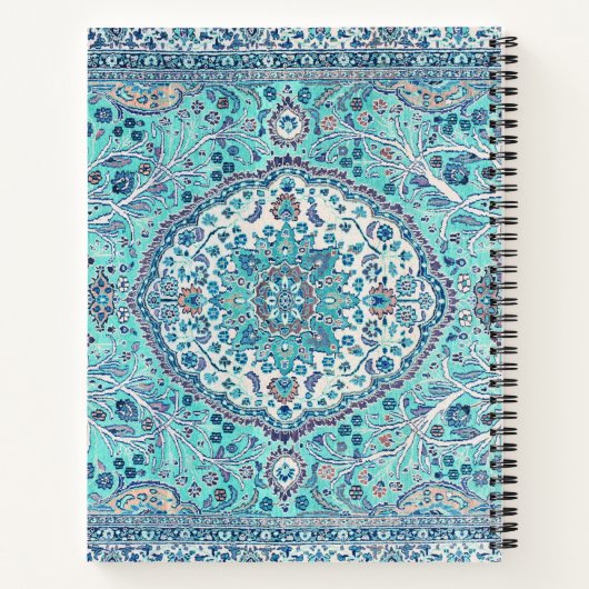 Blue Rug Pattern Notitieboek (Achterkant)