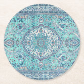 Blue Rug Pattern Ronde Kartonnen Onderzetter (Voorkant)