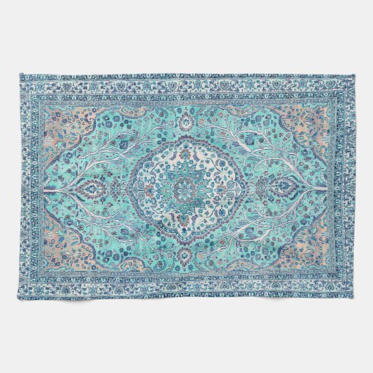  Blue Rug Pattern Theedoek (Horizontaal)