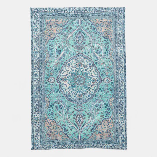  Blue Rug Pattern Theedoek (Verticaal)