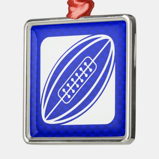 Blue Rugby Metalen Ornament (Links)